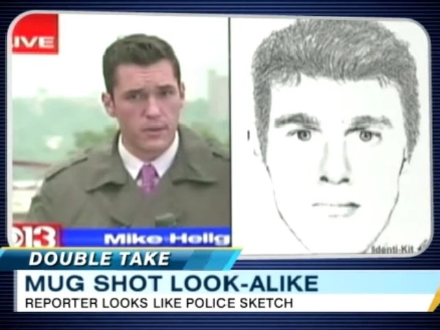 Awkward! Reporter Looks Exactly Like Sketch of Suspect He