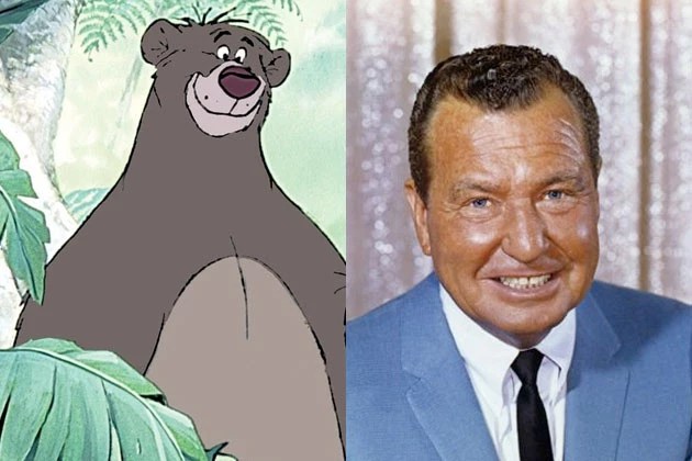 Phil Harris, Baloo — Disney Animals Then and Now