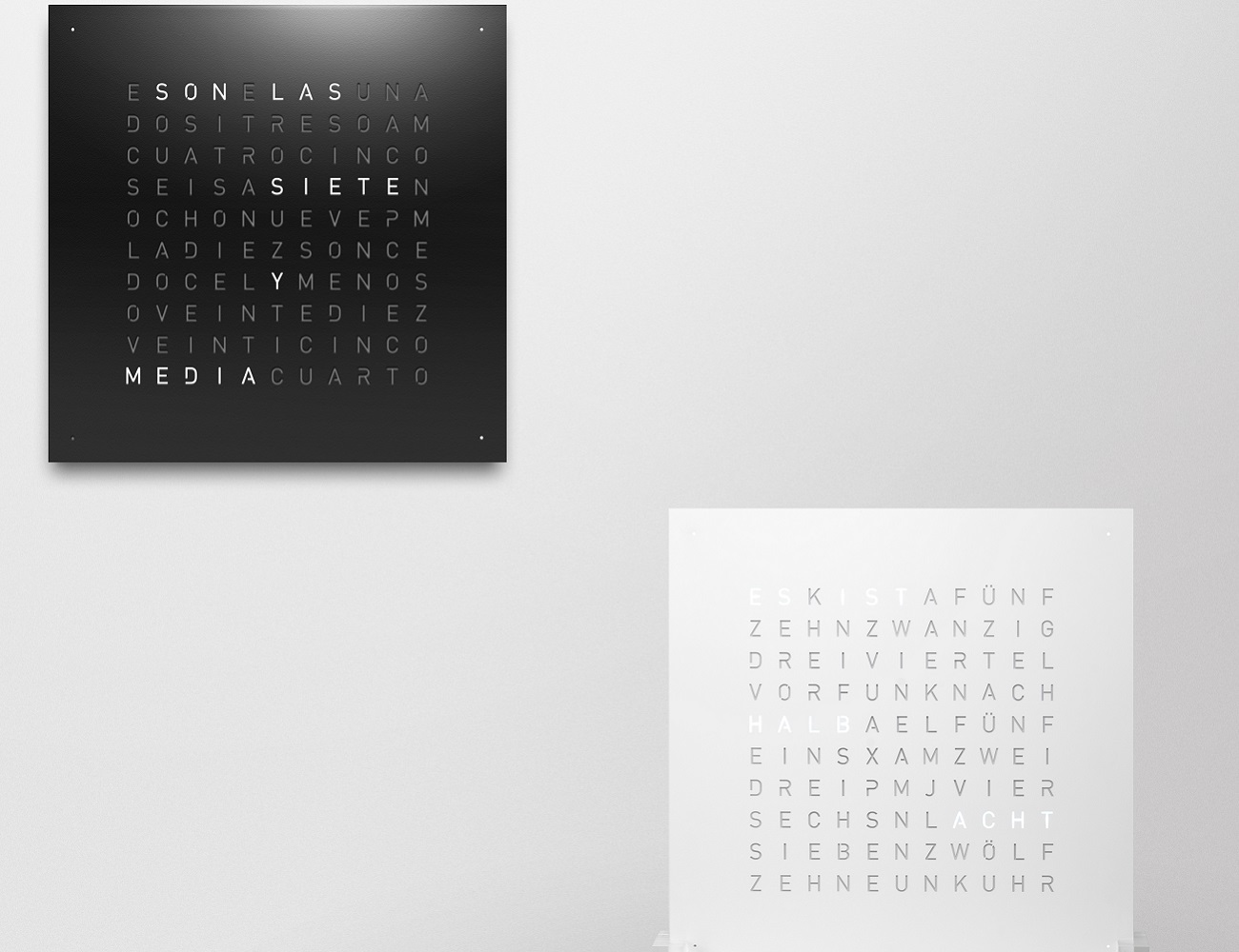 Qlock Two Wall Clock » Gadget Flow