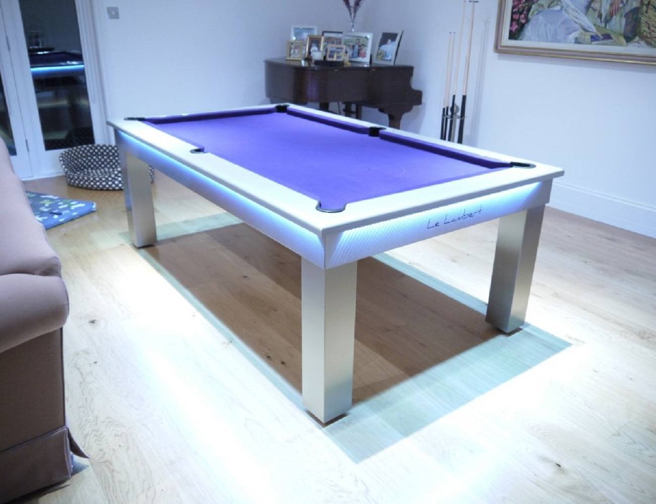 Lambert LED Slate Bed Pool Dining Table » Gadget Flow