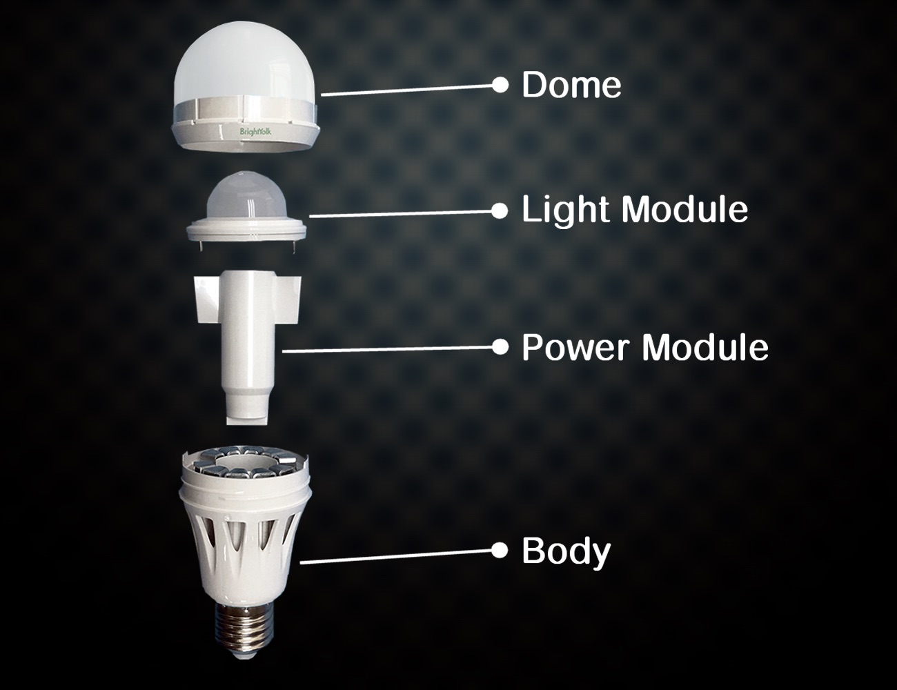 BrightYolk The World's First Replaceable Modular LED Light Bulb