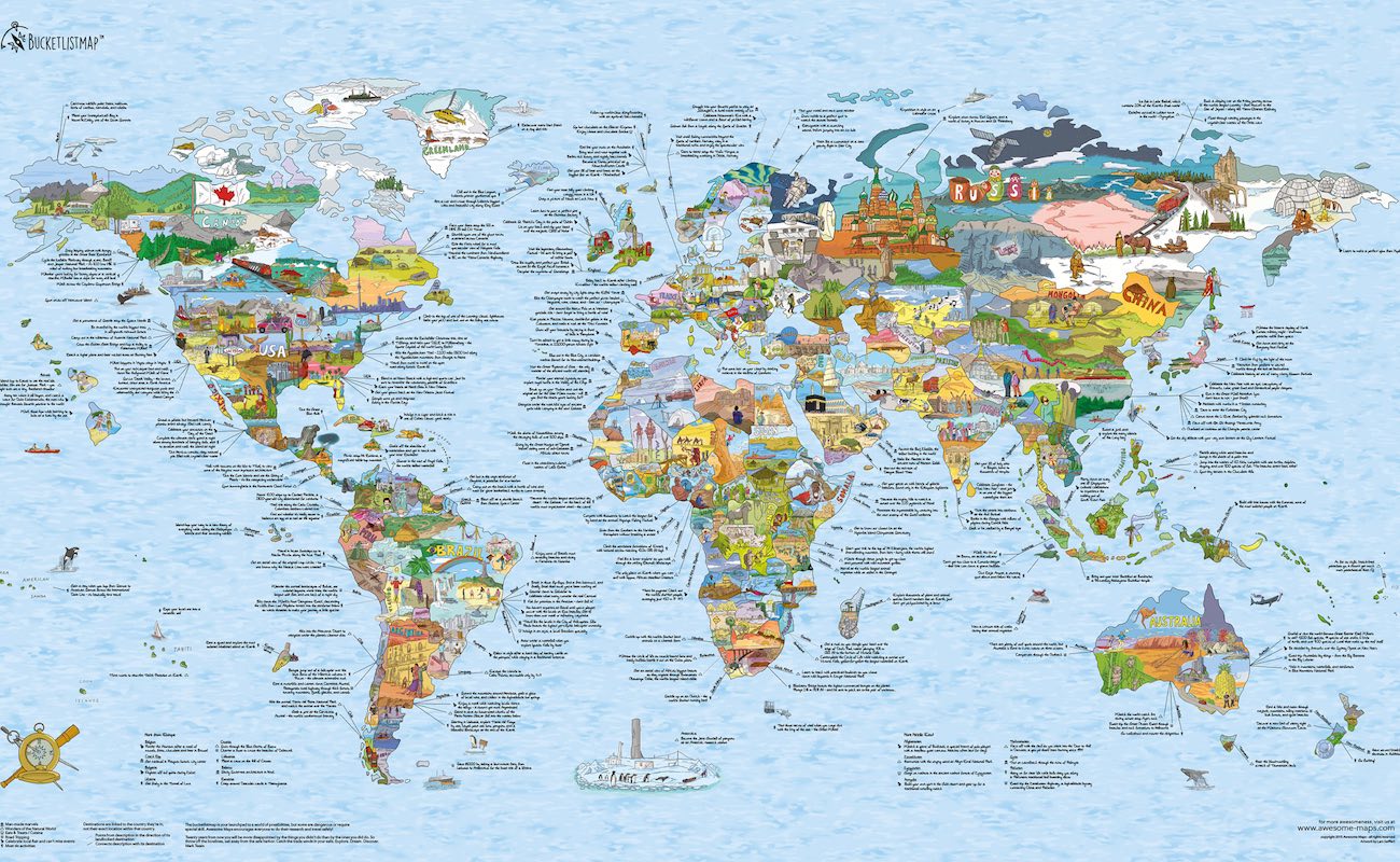 Bucketlist World Map Poster