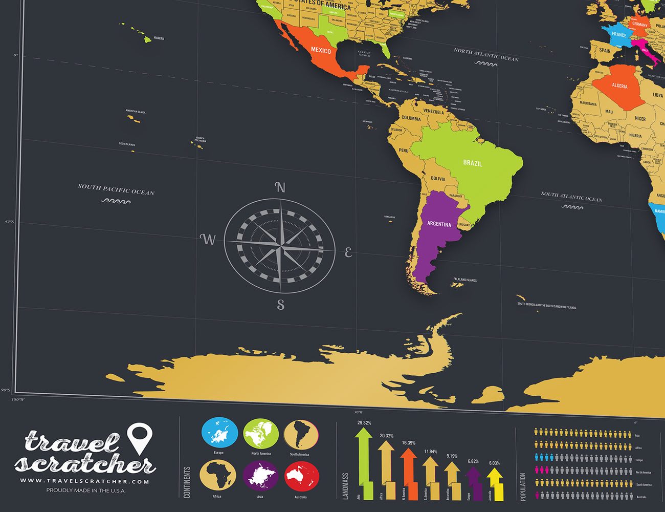 Scratch Off Travel Map Of The World TravelScratcher ScratchOff World Travel Map » Gadget Flow