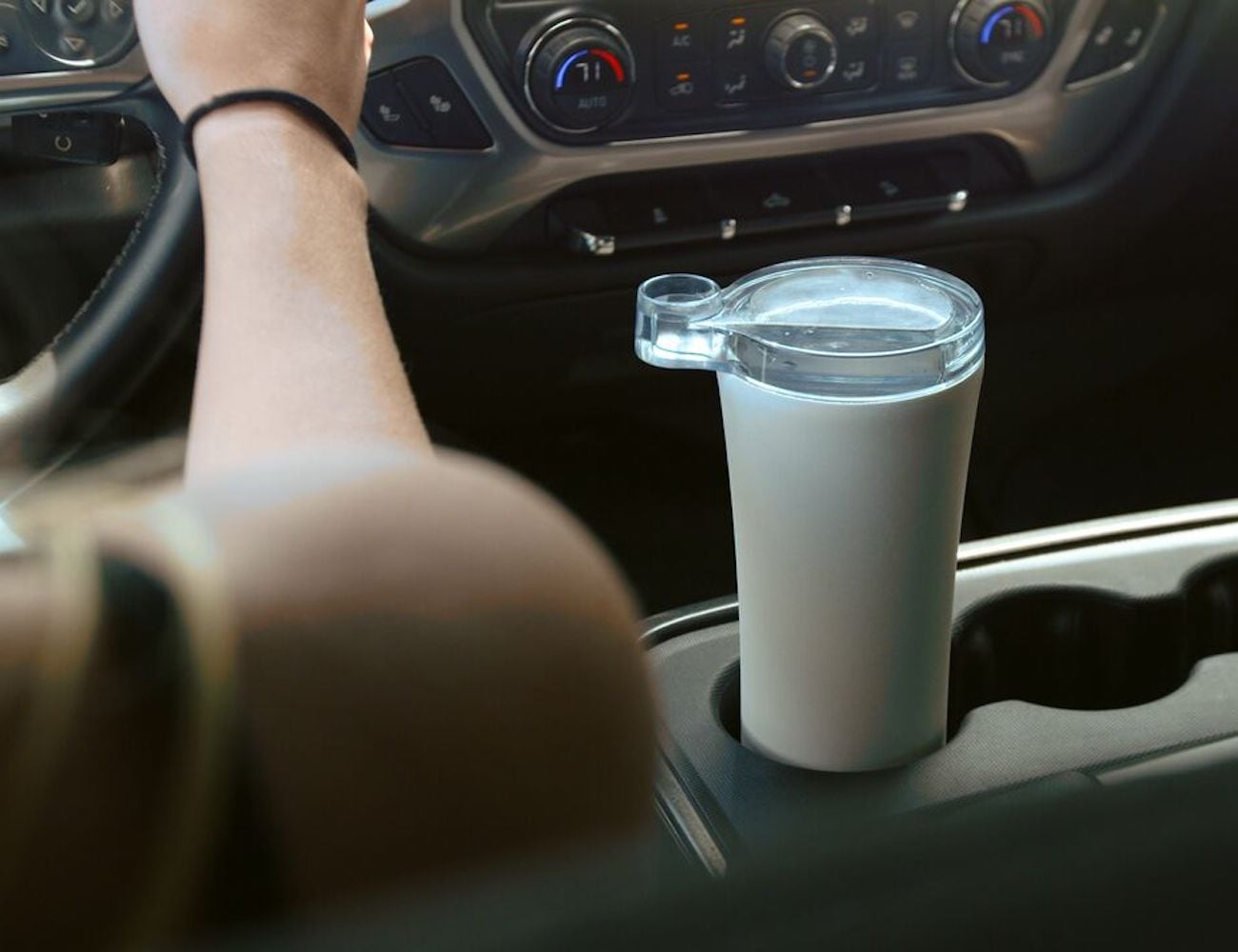 Sidesip safe travel drink container allows you to drink and sip safely
