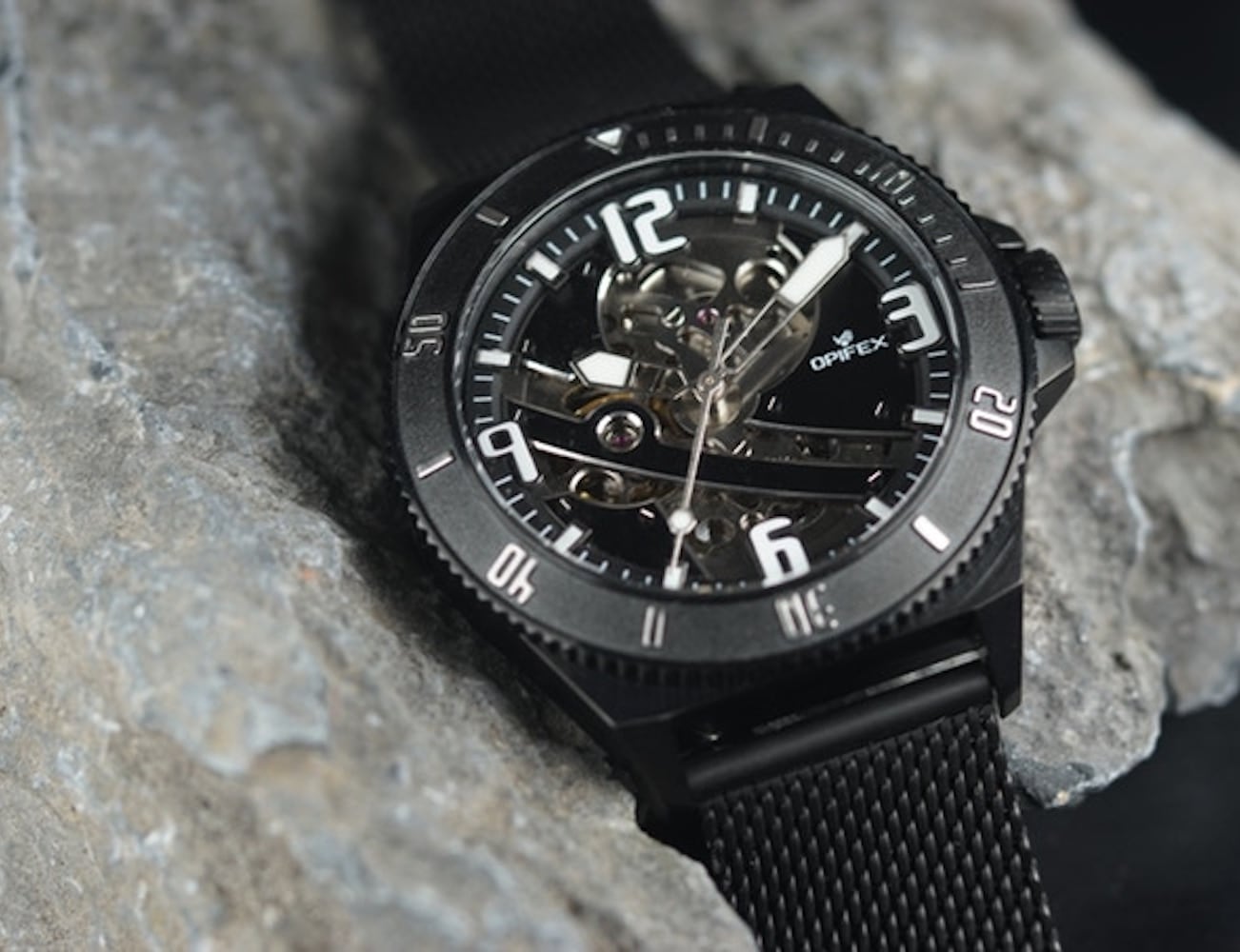This dive watch is complete with a skeleton dial and affordable price