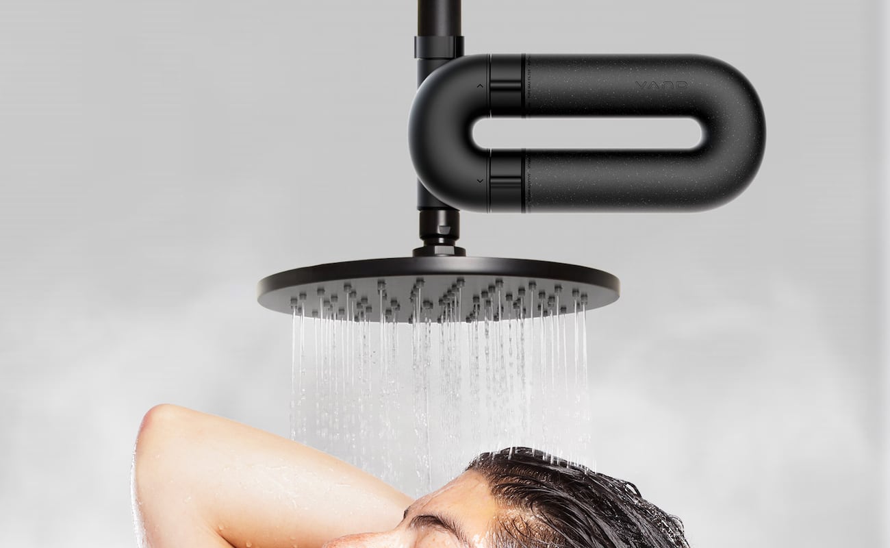 This custom shower purifier helps correct all the damage your hair endures