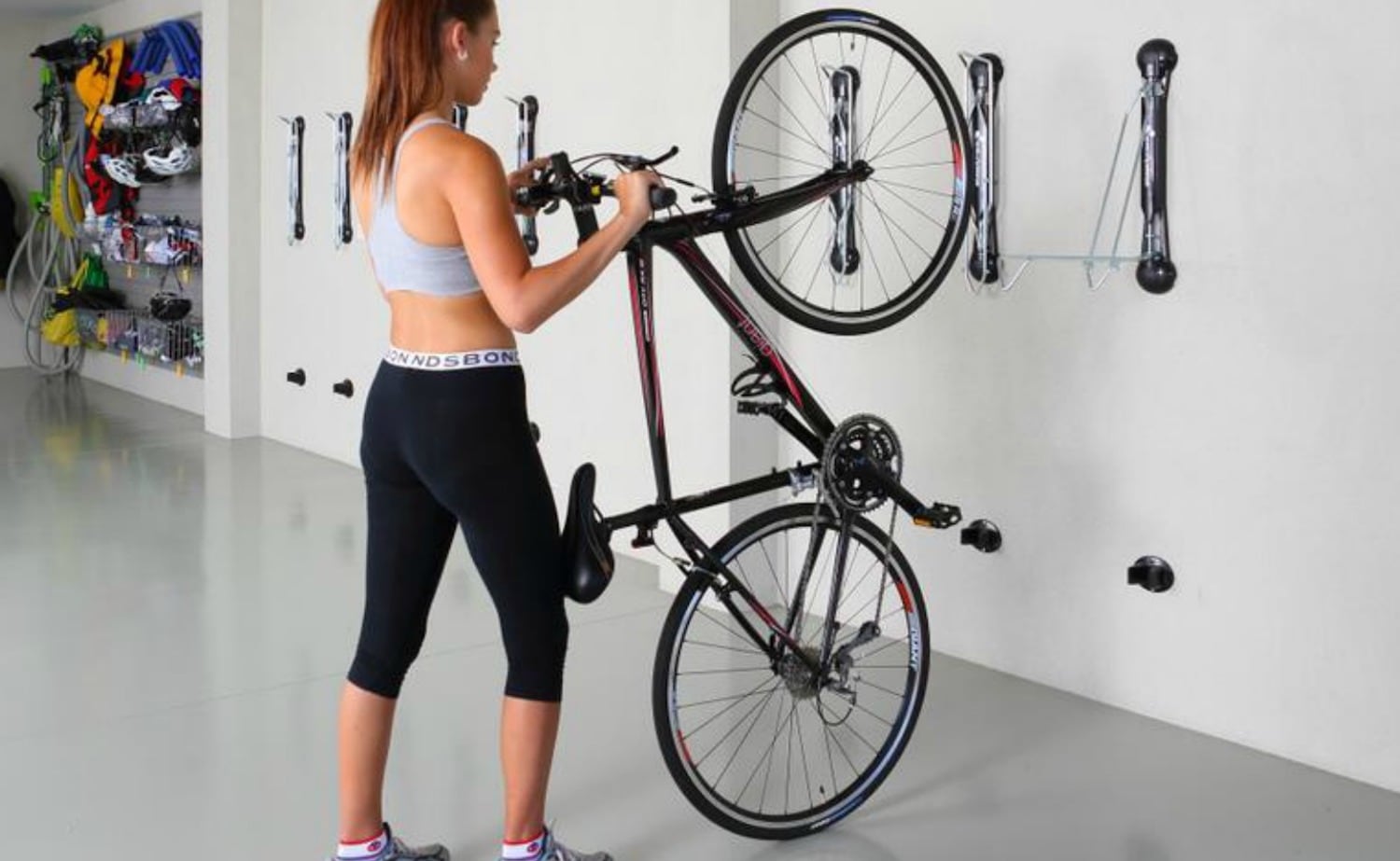 This WallMounted Bike Rack Swivels 160º Side to Side