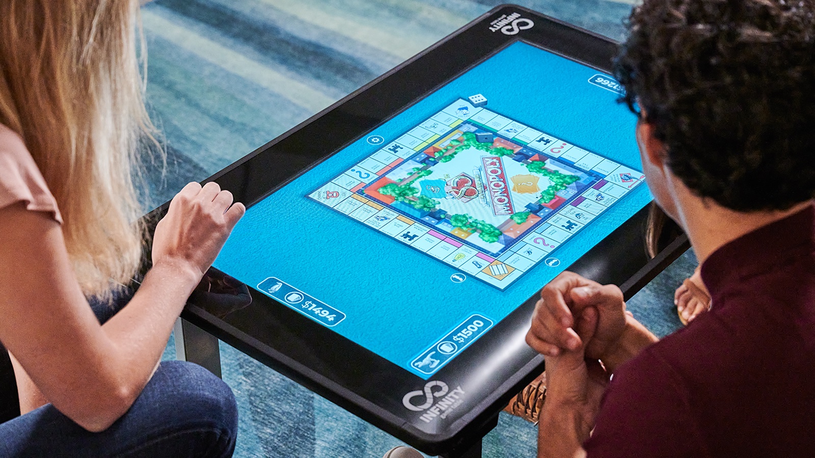 Arcade1Up Infinity Game Table features a highresolution touchscreen