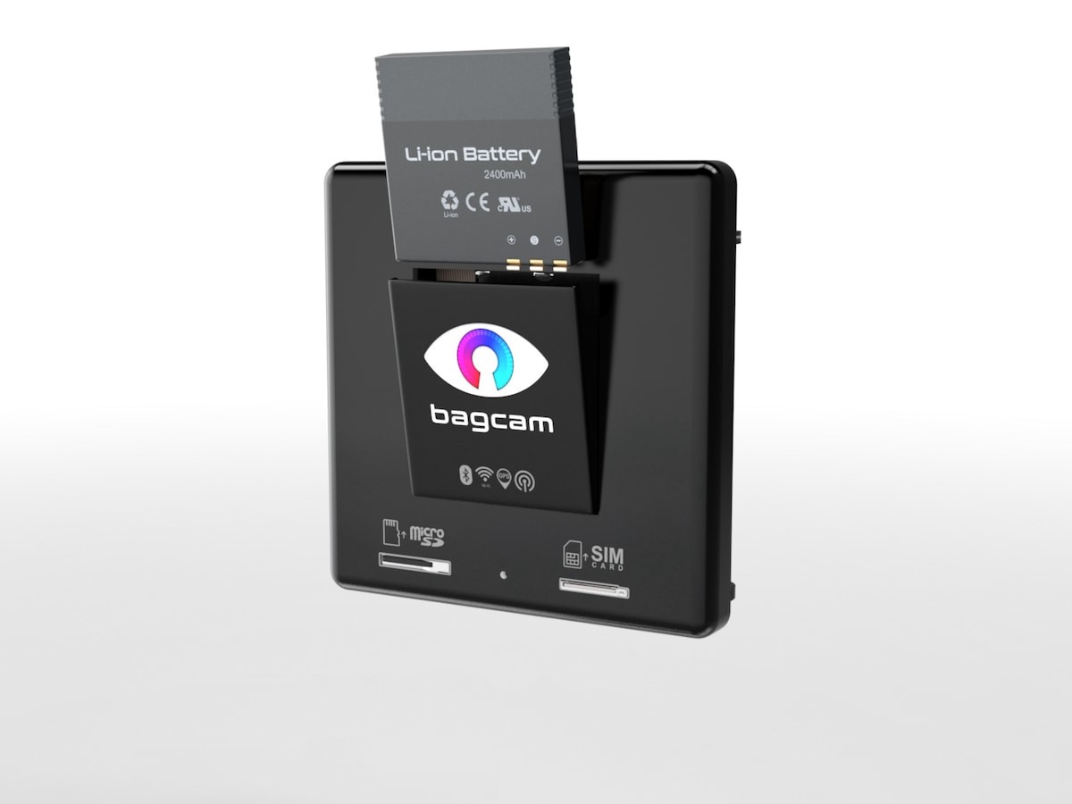 BagCam builtin luggage camera connects with an app to help prevent