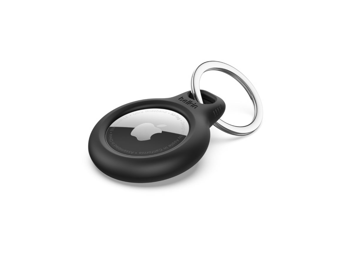 Belkin Secure Holder with Key Ring for AirTag attaches easily and