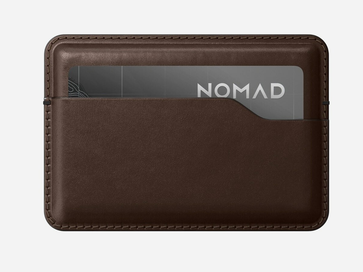Nomad Card Wallet has thermoformed leather that creates space for cards