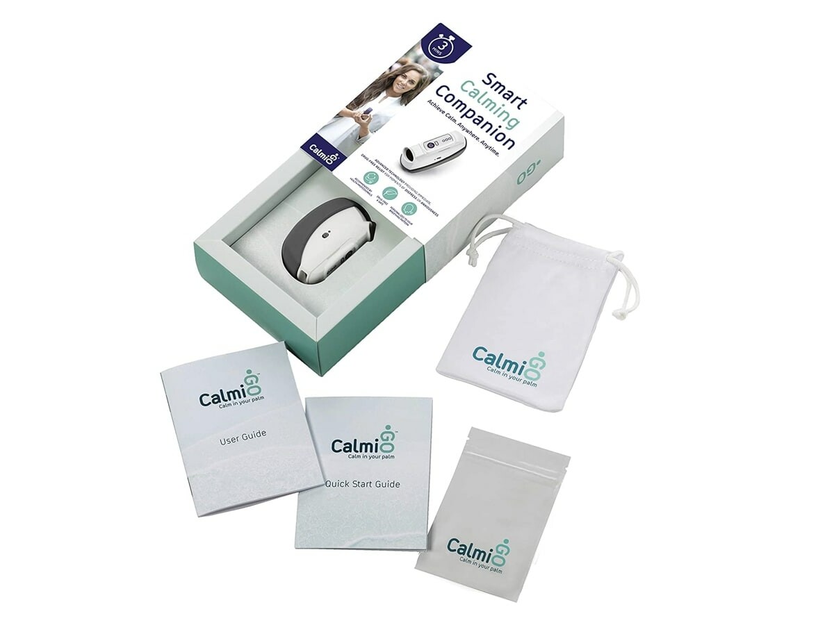 CalmiGo smart calming device regulates your breathing to relieve
