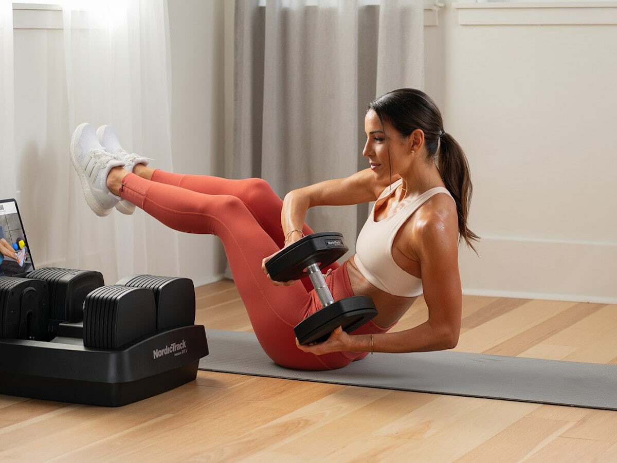 NordicTrack iSelect Adjustable Dumbbells adjust from 550 lbs and work