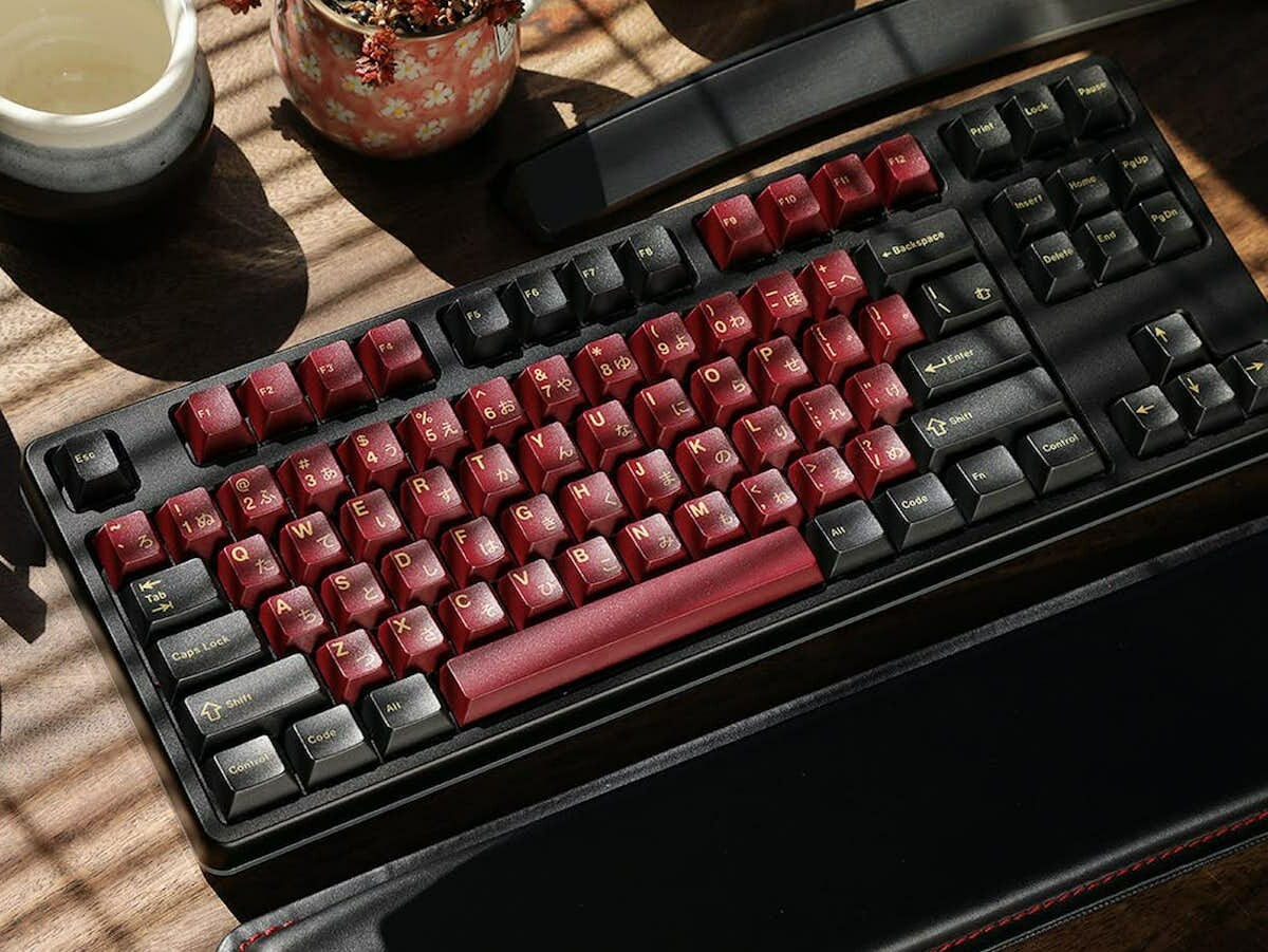Drop + Redsuns GMK Red Samurai Keycap Set has striking colors of a