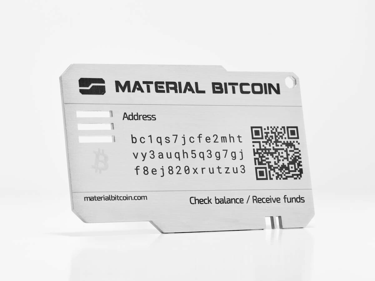 Material Bitcoin safe bitcoin wallet seed phrase protector withstands