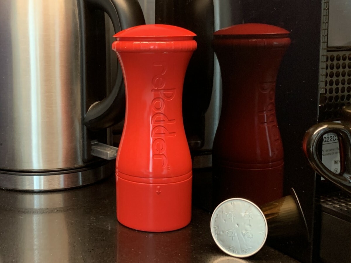 rePodder coffee pod recycling tool lets you recycle your aluminum coffee capsules at home