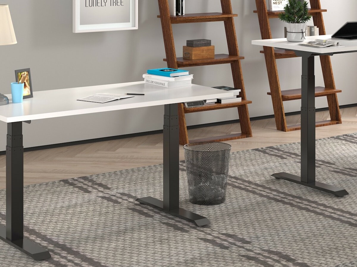 FlexiSpot E7 Pro Plus Standing Desk is stable with thick legs, a carbon
