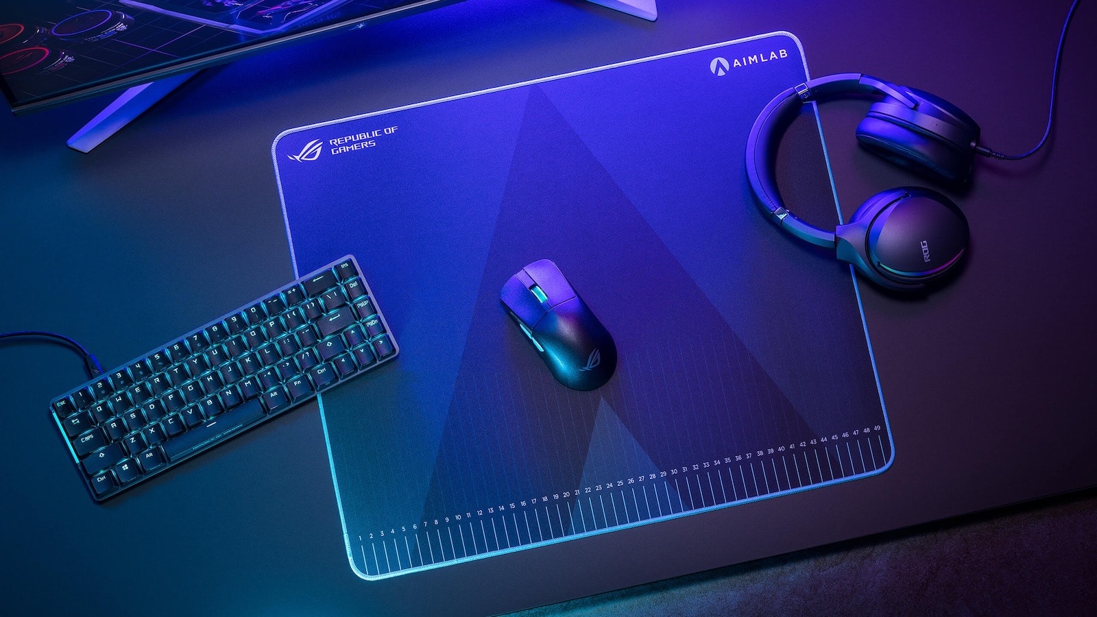 ASUS ROG Harpe Ace Aim Lab Edition Gaming Mouse Pad is large & has a