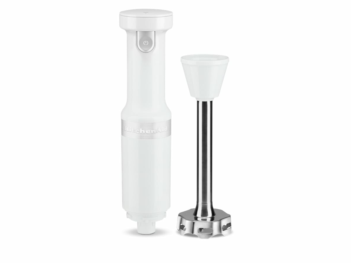 KitchenAid Cordless Variable Speed Hand Blender uses a rechargeable