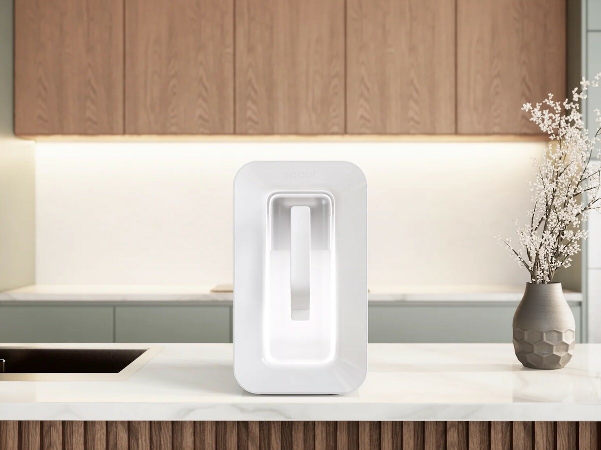 Spout atmospheric water generator makes water out of air