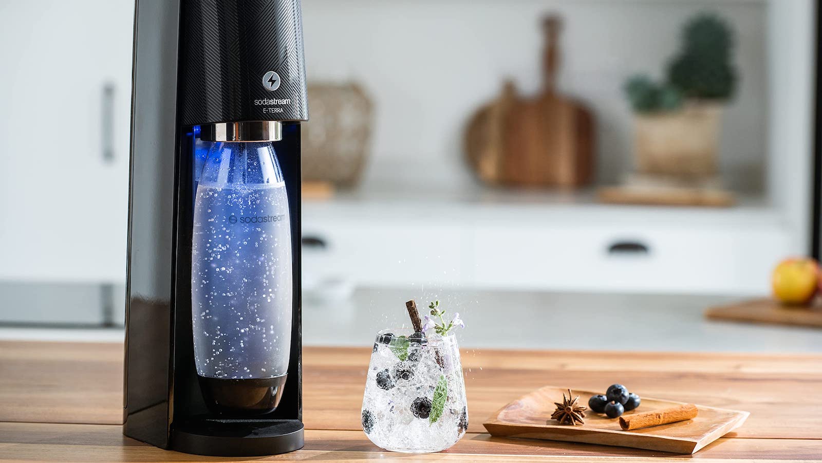 This sparkling water machine by SodaStream is energy efficient