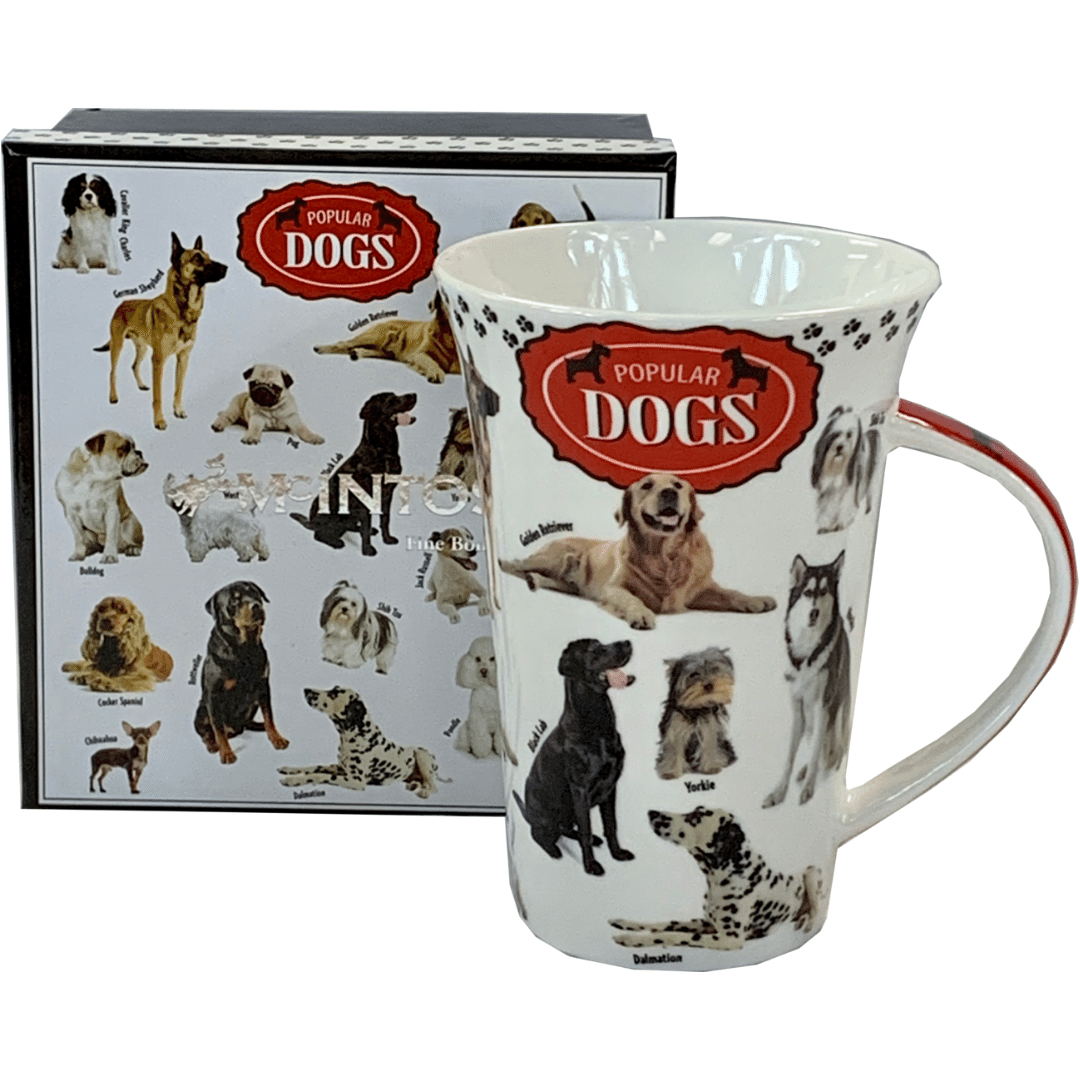 Popular Dogs Mug Available at The Gallery Upstairs Buy Now