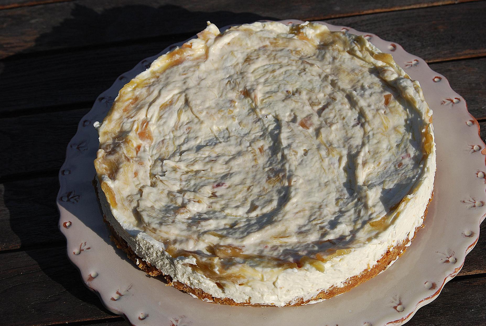 Rhubarb and ginger baked cheesecake Recipe Archive