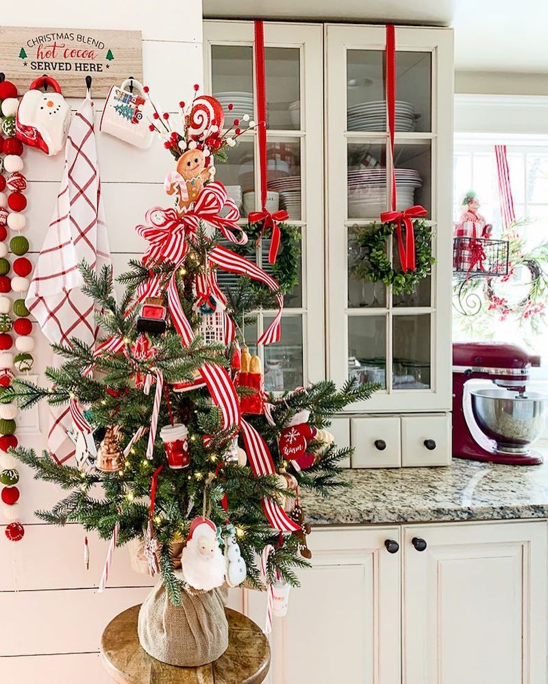 Interesting Small Christmas Tree in Your Kitchen