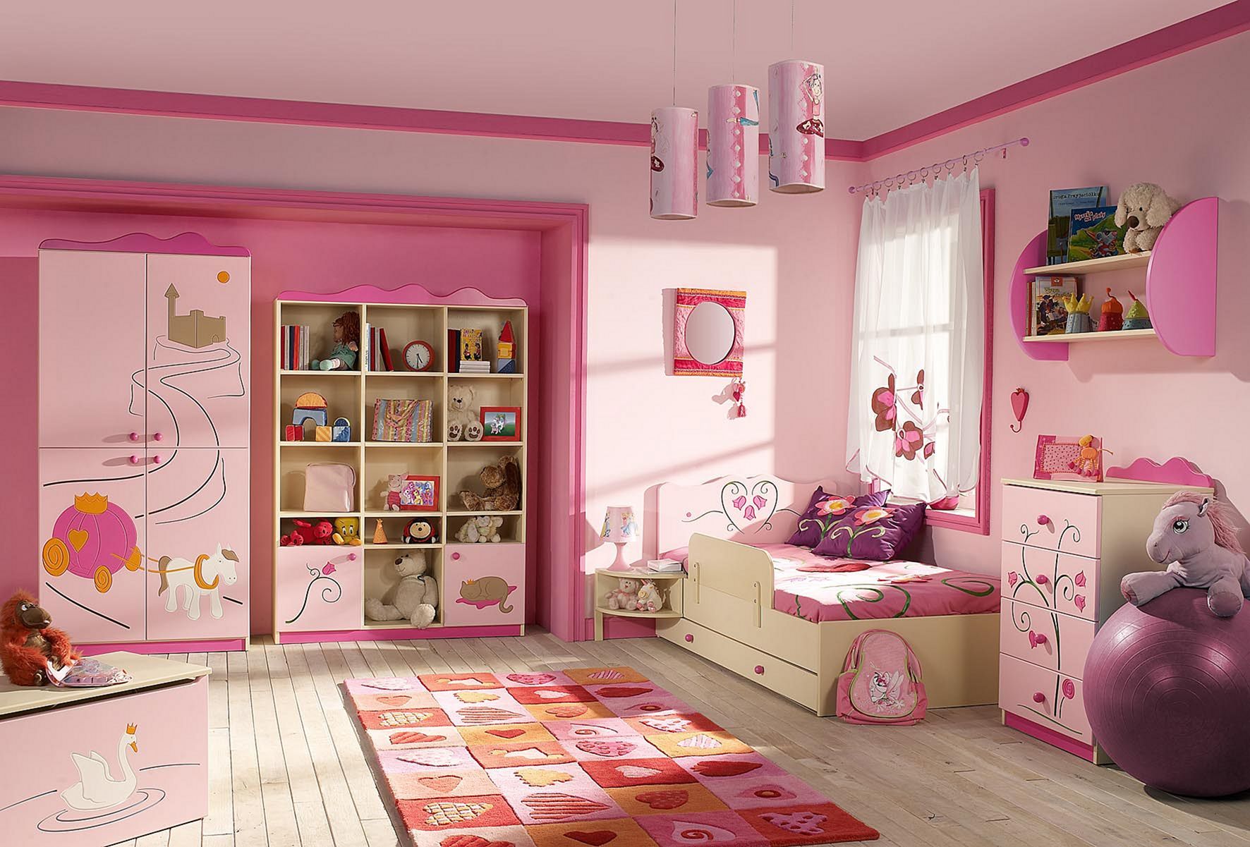 Soft Kid Bedroom Interior
