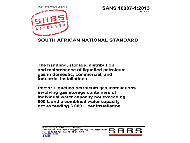 Lp Gas Regulations Gas Installations & CoC's Order Store The