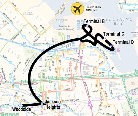 Q33 Bus Route Map Free Bus Service To And From Laguardia Airport — Until... - The Gate