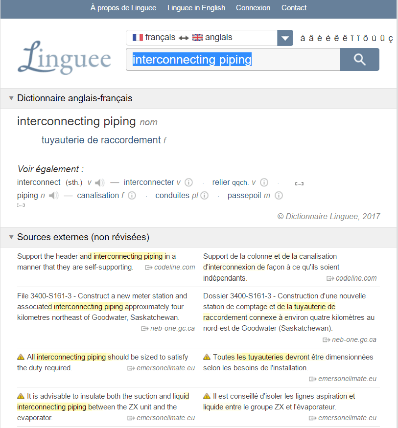 mise en oeuvre linguee