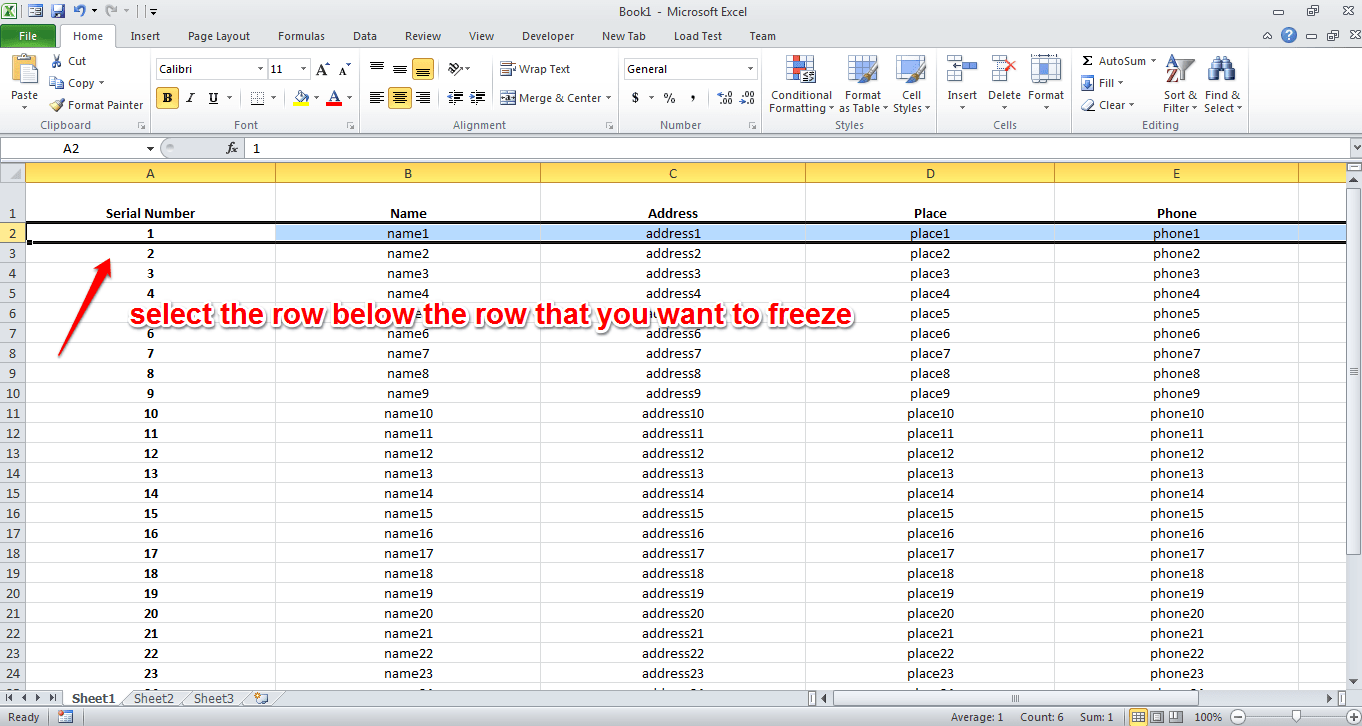 How To Freeze Rows Or Columns In Excel Sheets