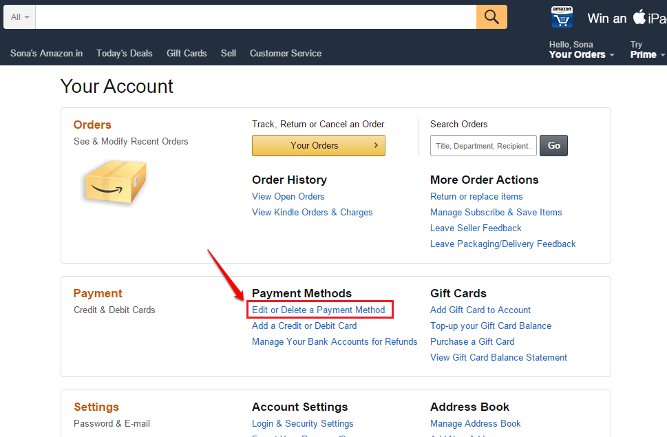 How To Delete Credit Card Details From Amazon Account