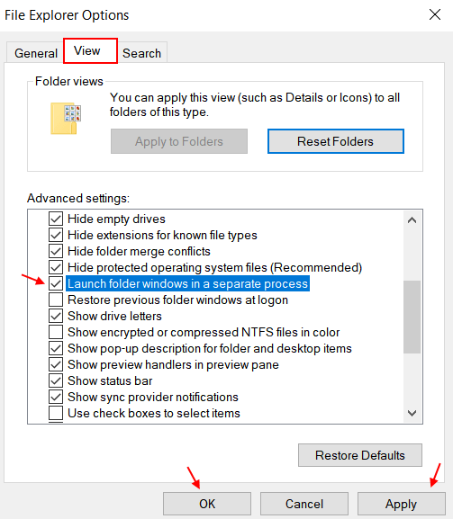 Fix Slow loading of folders green loading bar indefinitely in Windows