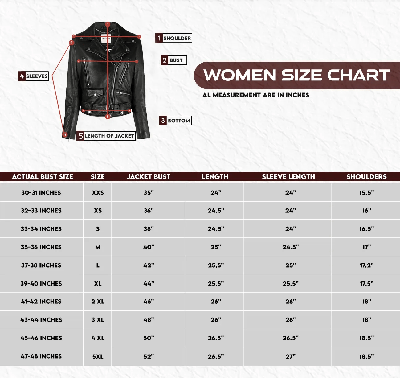 Size Guide - The Genuine Leather