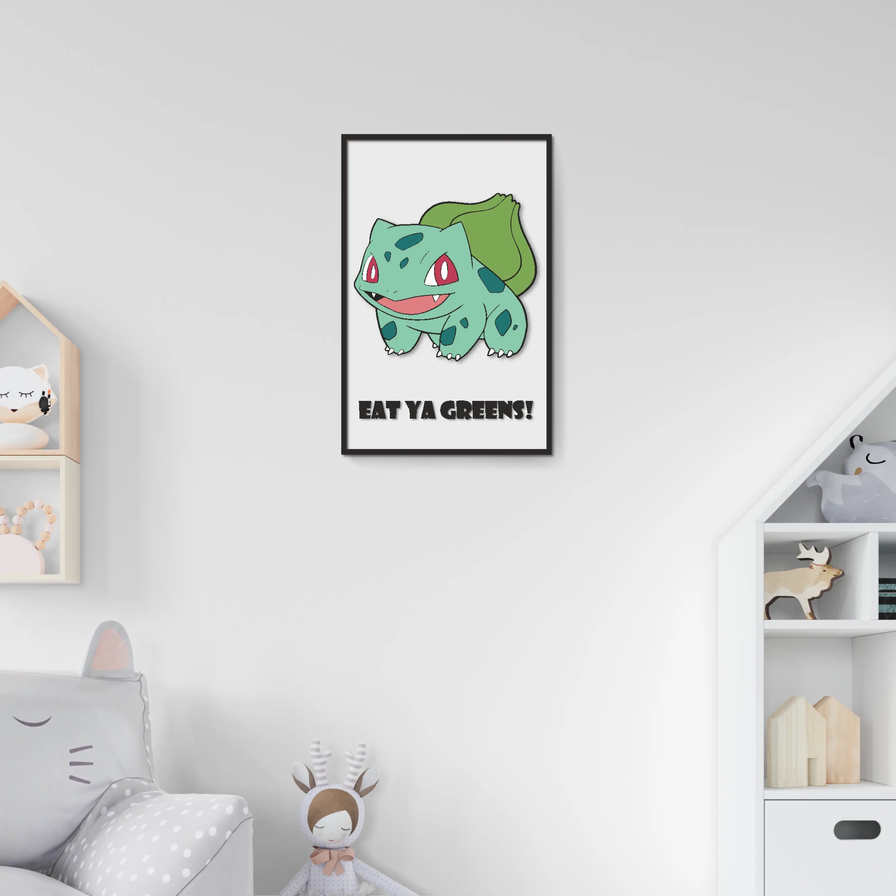 Bulbasaur Pokemon Pop 3D Wall Frame Vibrant 3D Art for Pokemon Fans
