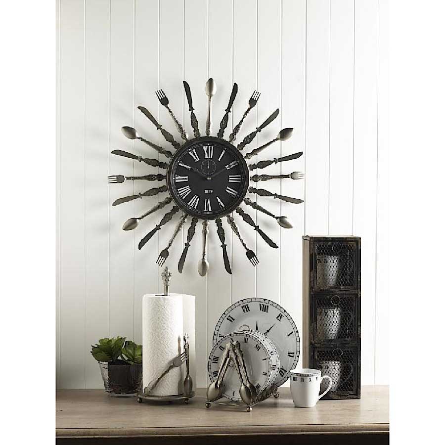 Metal Utensil Wall Clock Kitchen & Home Decor The Gilded Thistle