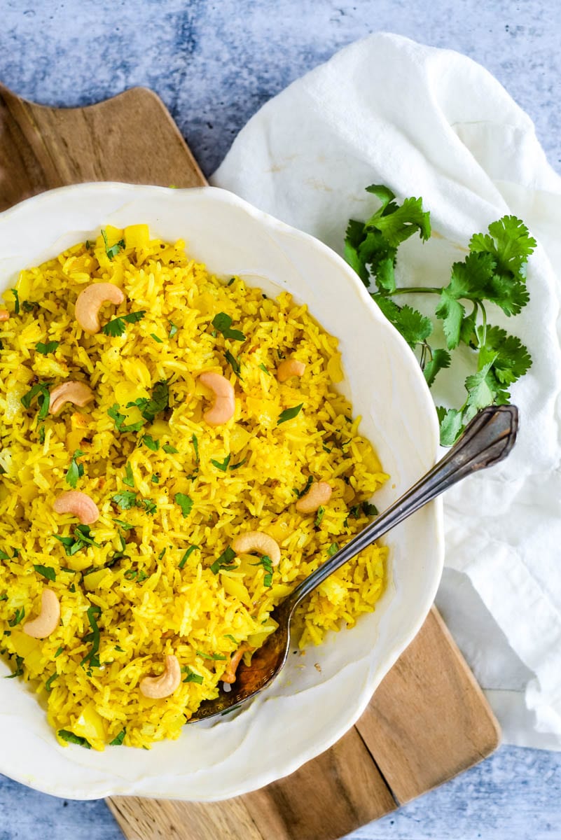 Easy Indian Lemon Rice Recipe The Gingered Whisk