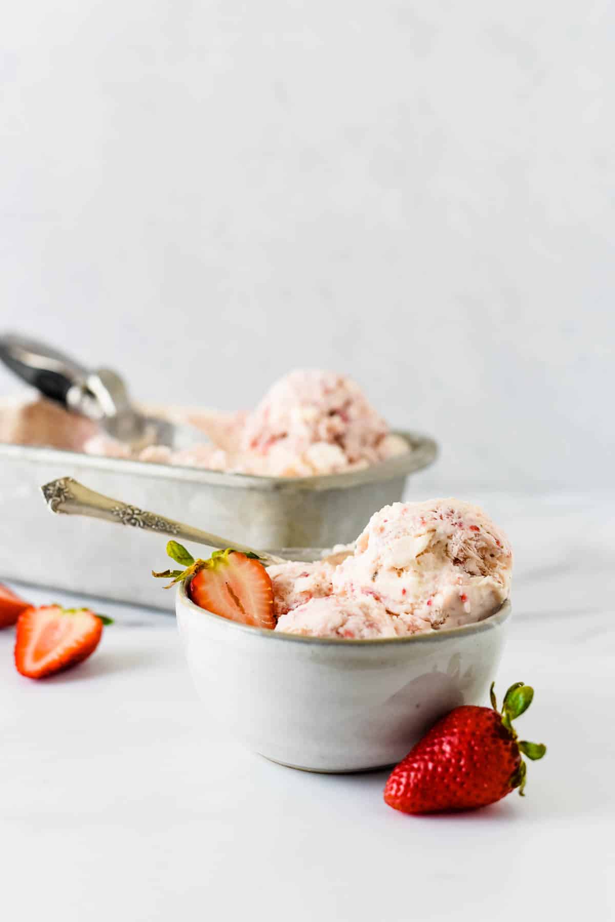 No Churn Strawberry Ice Cream The Gingered Whisk