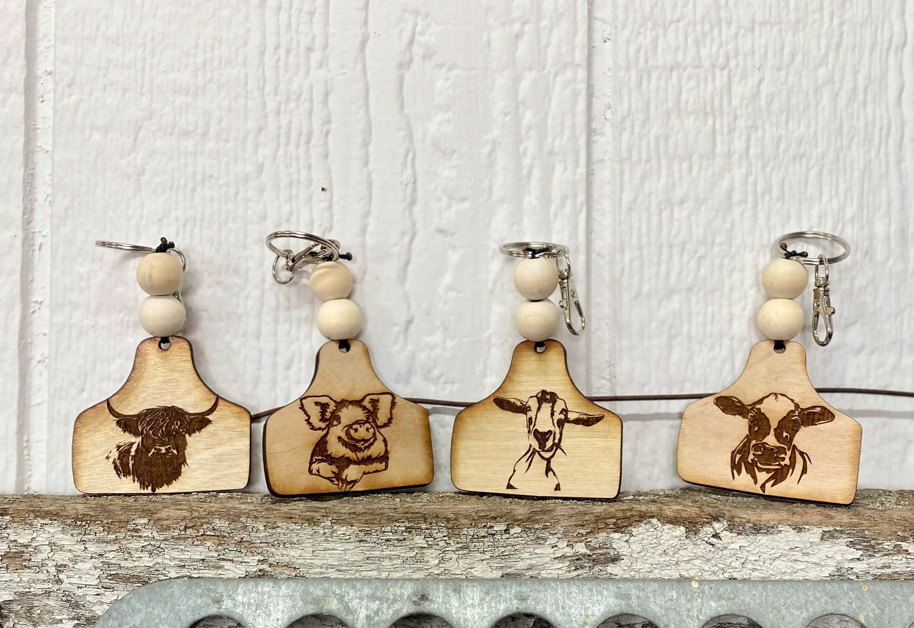 Beaded Animal Keychains The Ginger Hill Farmer, LLC