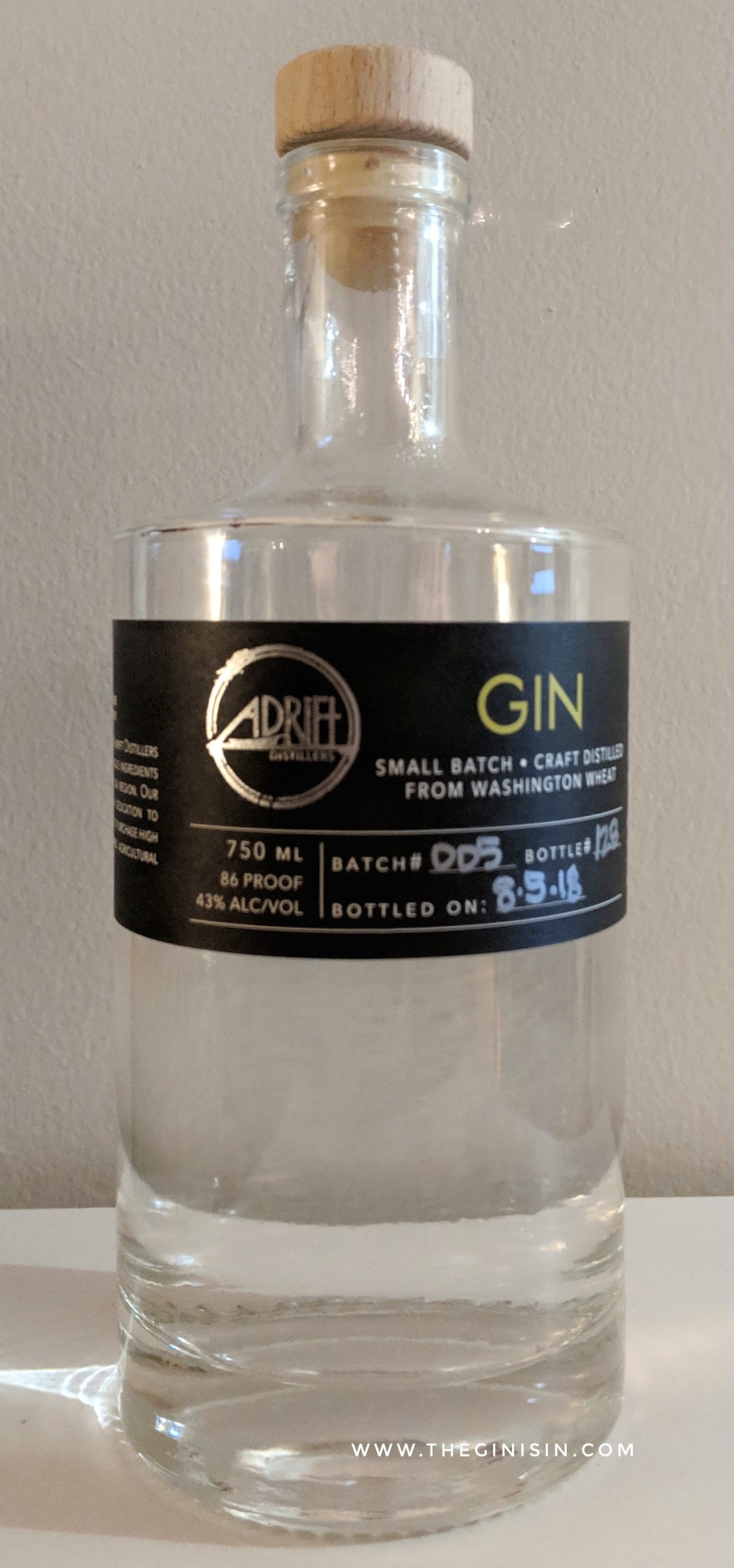 Adrift Distillers Gin Expert Gin Review and Tasting Notes