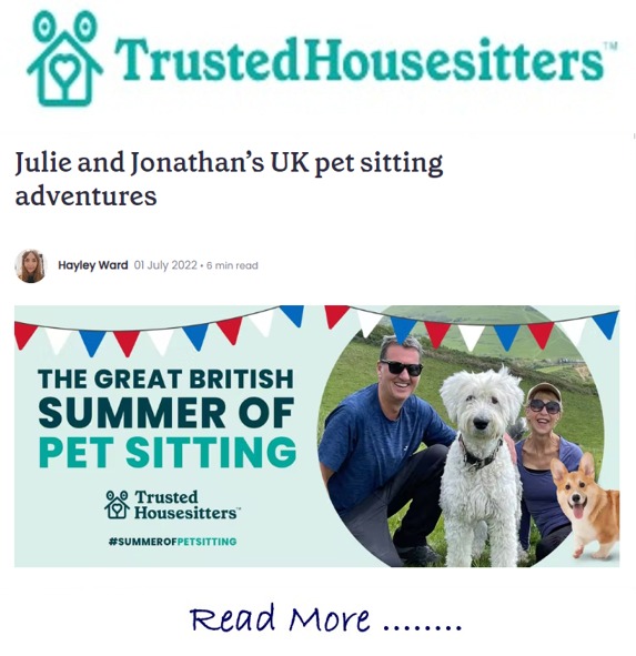 Julie and Jonathan Experienced Full Time House and Pet Sitters