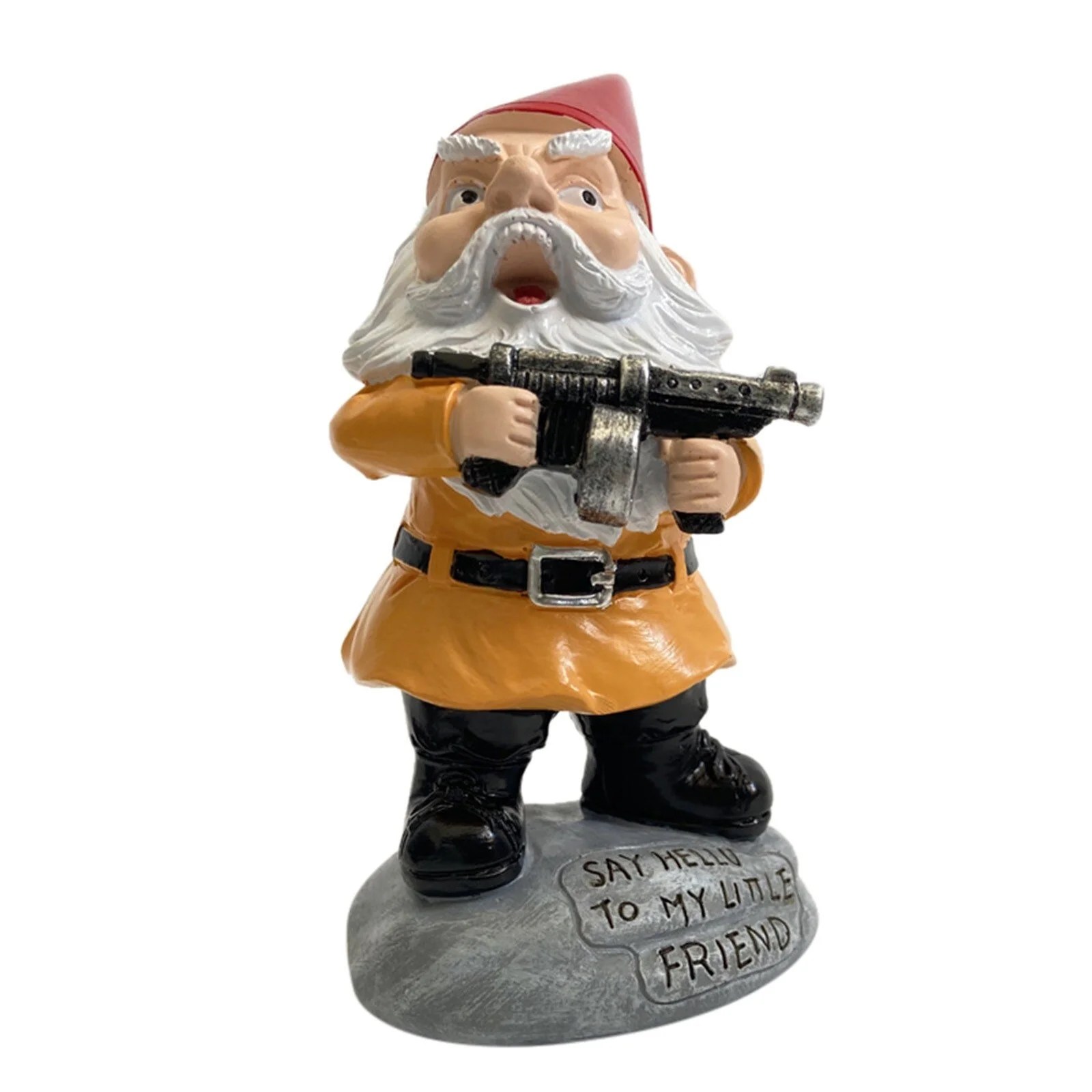 Angry Gnome With Machine Gun The Gnome Shop