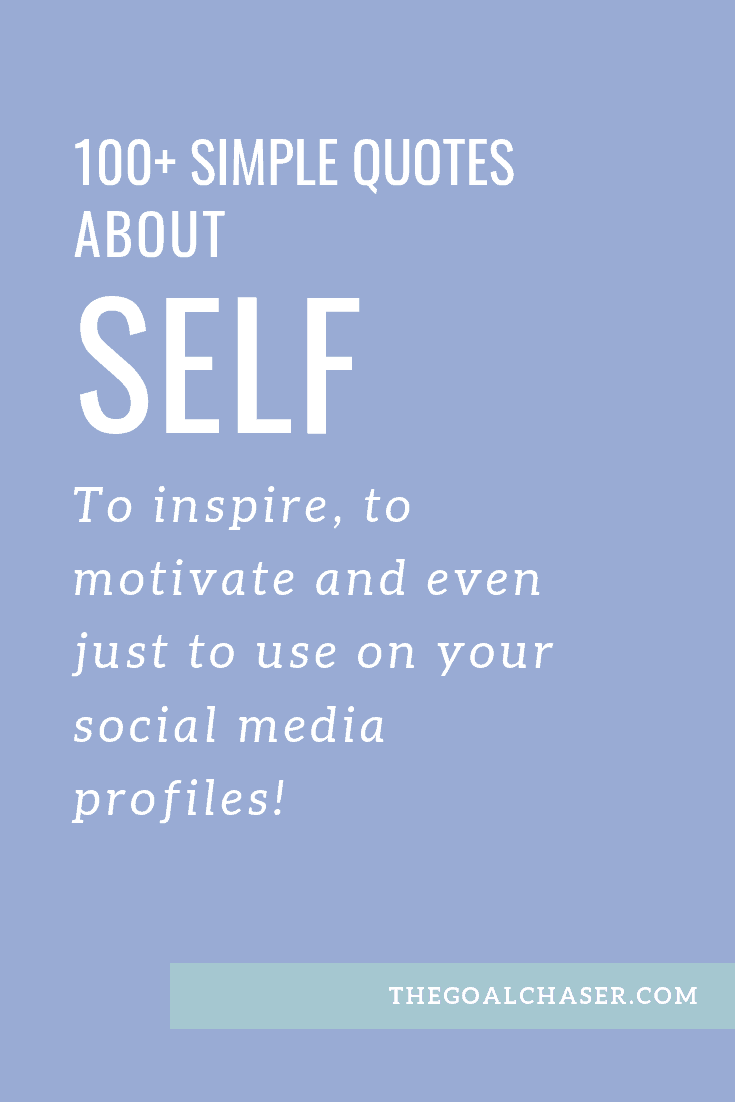 simple quotes about me Simple Quotes About Me, Myself And I!