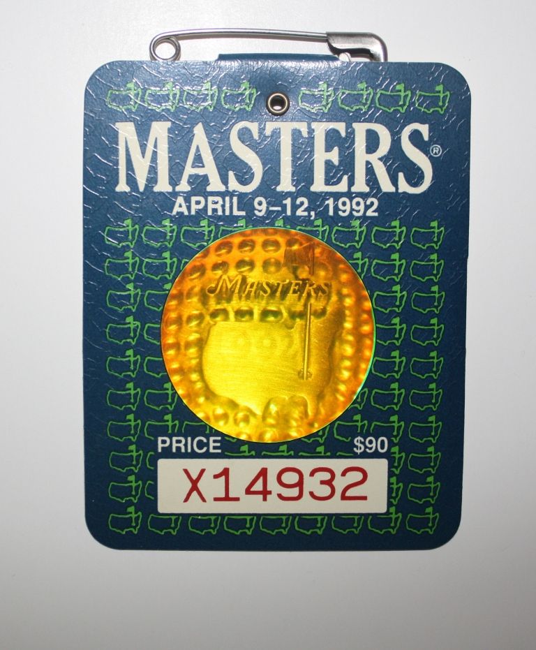 Lot Detail 1992 Masters Tournament Badge