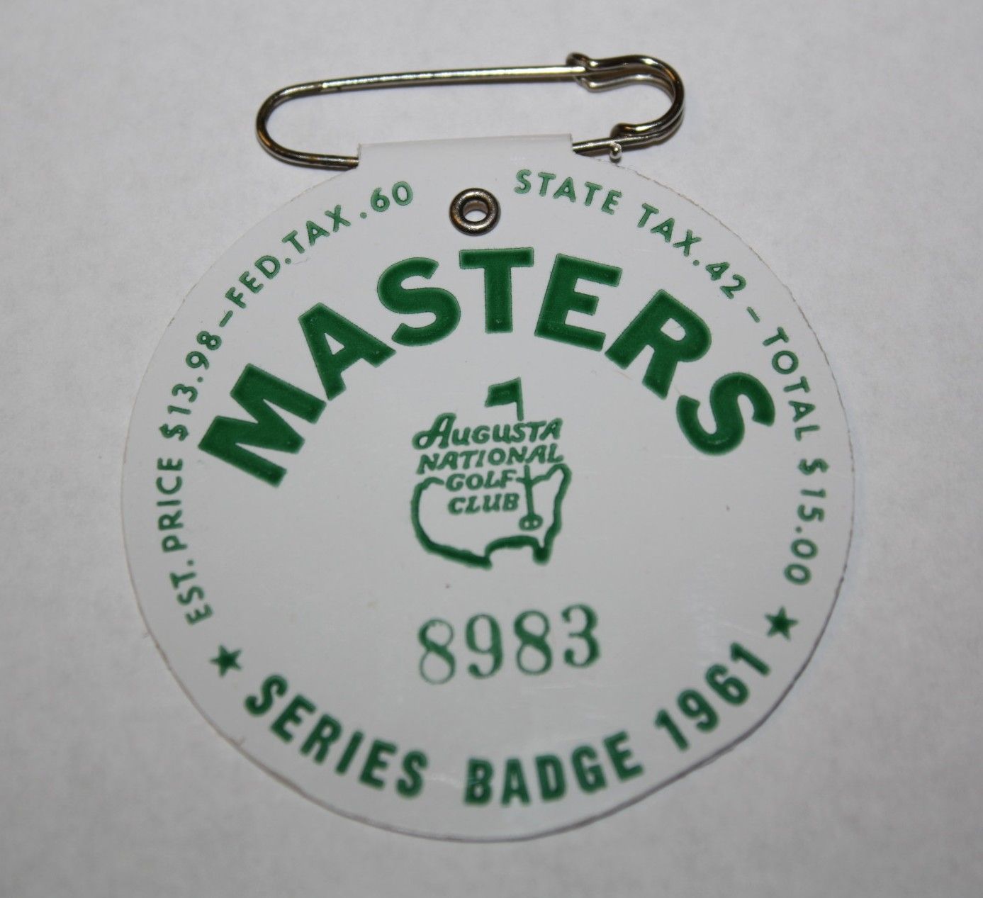 Lot Detail 1961 Masters Badge Gary Player's First Masters Victory
