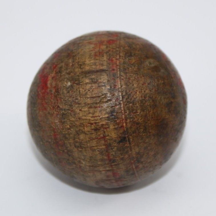 Lot Detail Antique Wooden Golf Ball