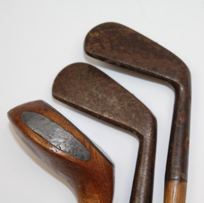 Lot Detail Vintage Set of Juvenile Golf Clubs Wood with Two Irons