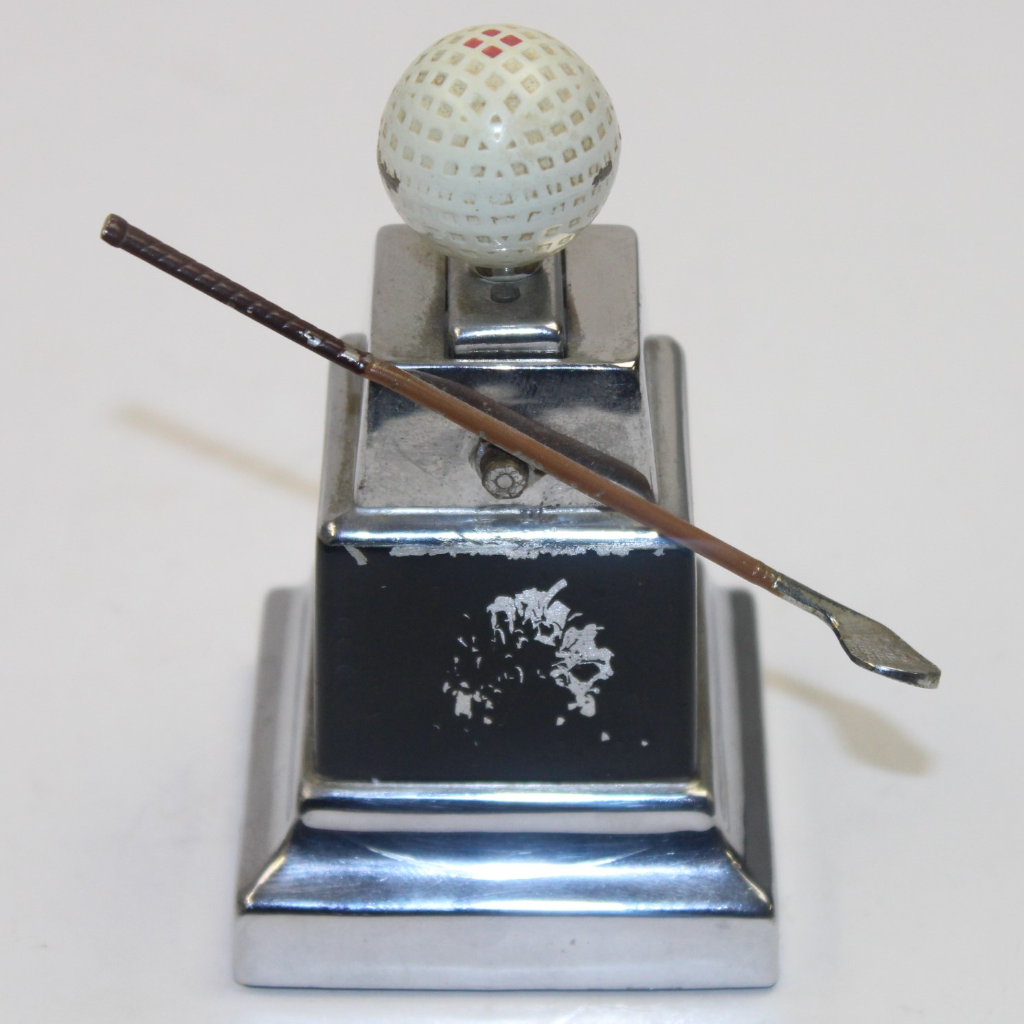 Lot Detail Vintage Golf Ball Lighter on Pedestal with Golf Club Lever